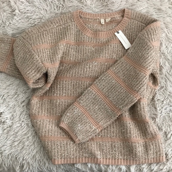 NWT Anthropologie Chunky Knit Tinsel Sweater - Picture 3 of 5